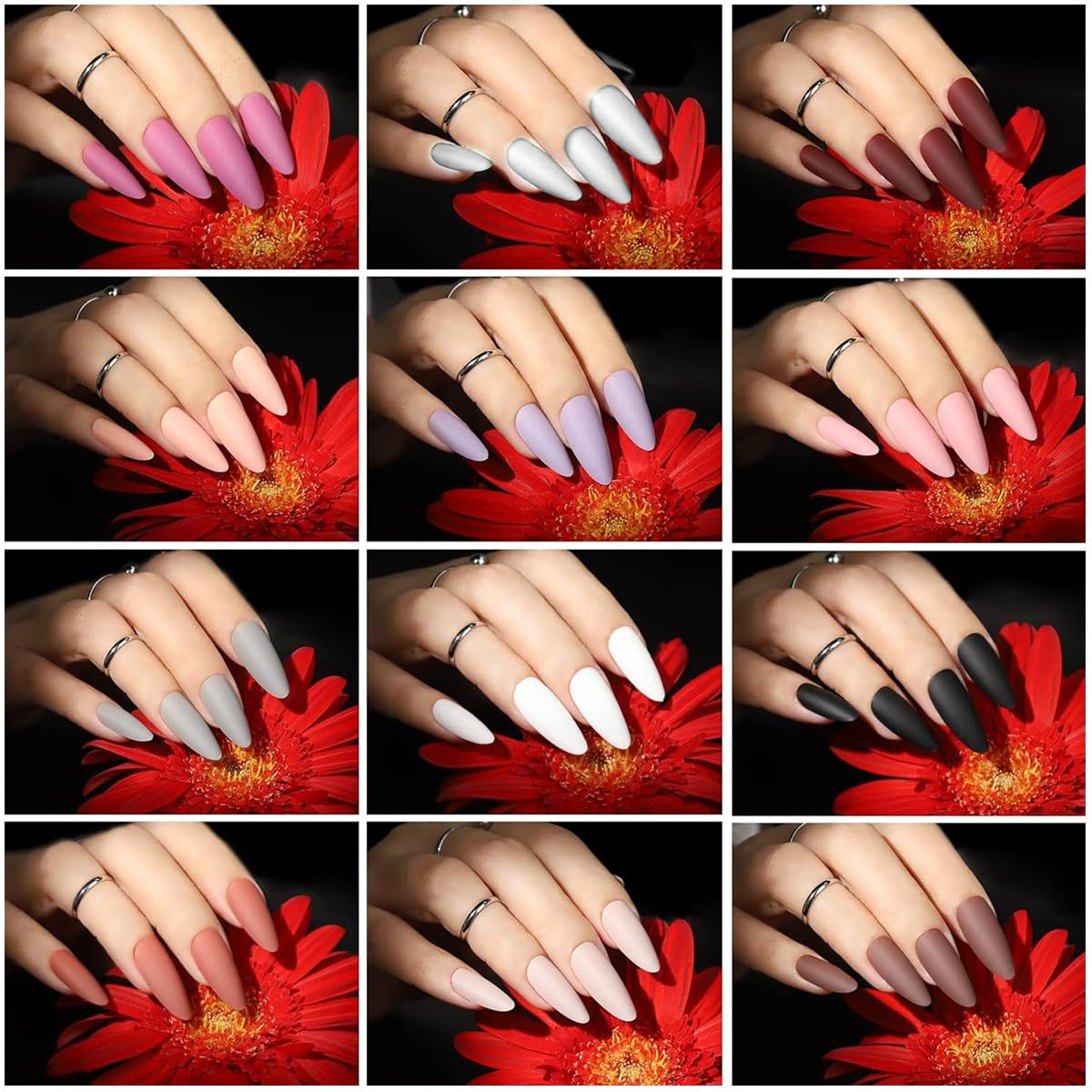 MAYCREATE 12 Colors Press on Nails Almond, Press on Nails Glossy Stiletto Oval Colored Fake Nail Tips Full Cover Artificial Fingernails (Not include Glue) MAYCREATE 12 Colors Press on Nails Almond, Press on Nails Glossy Stiletto Oval Colored Fake Nail Tips Full Cover Artificial Fingernails (Not include Glue)